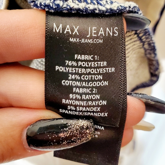 ❗️ Max Jeans Layered Long Sleeve Shirt Blue Medium - Picture 7 of 9